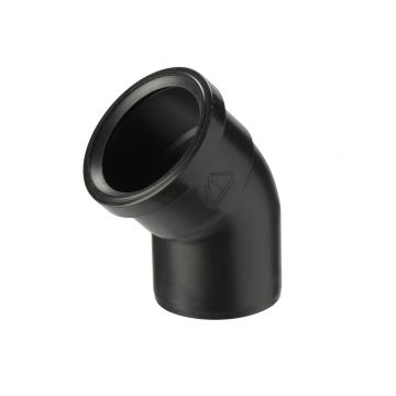 Ubbink Bocht 45° (luchttoevoer) - Ø100 - Pe - Zwart