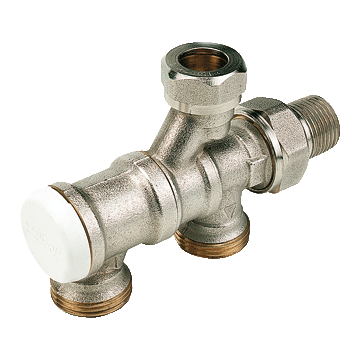 Comap Sar Onderblok 1+2-pijps recht 1/2" x 3/4" afsluitbaar h.o.h. 50mm