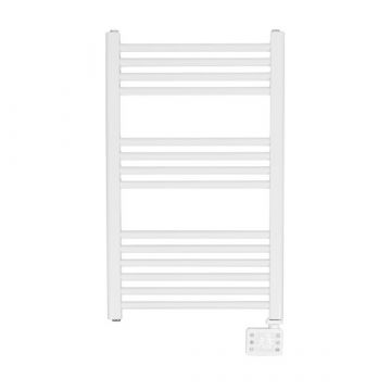 Vooraanzicht van de Eurom Sani badkamerradiator 600 Wifi - wit