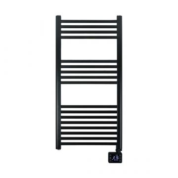 Vooraanzicht van de Eurom Sani badkamerradiator 800 Wifi - zwart