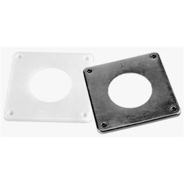 Burgerhout afdekplaat 125 zwart/wit 2 stuks