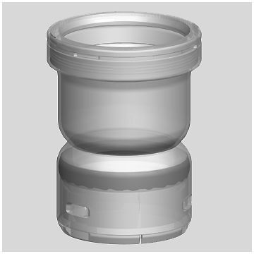 Ubbink Koppelstuk - Flex 50/mof Ø60 - Pptl