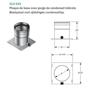 Burgerhout Spg Basisplaat + Aftap D.180
