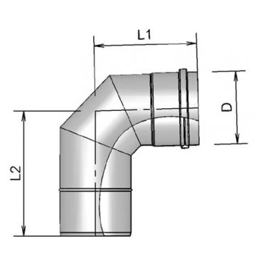 Burgerhout Rvs Segment Bocht 100 87-90° Enkelw