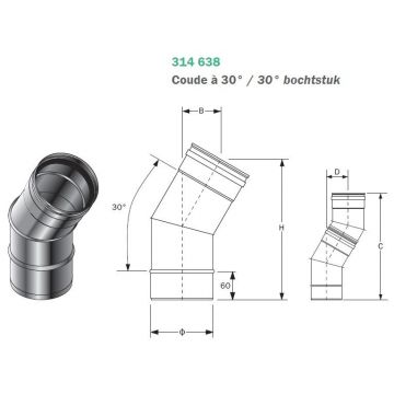 Burgerhout Spg Bocht 30° D.150