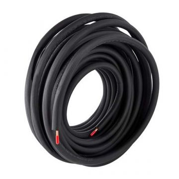 Aircotube geïsoleerde koelleiding S230-B Ø1/4" - rol 30 meter - zwart