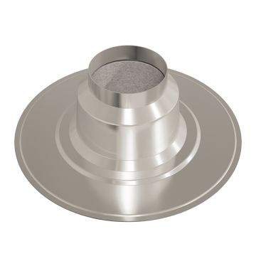 Ubbink geïsoleerde plakplaat aluminium Ø125mm - 0°