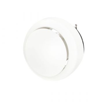 Vooraanzicht van de Brink toevoerventiel 125mm - Wit