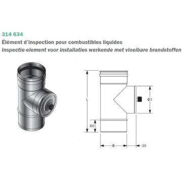 Burgerhout Spg Inspectie T-stuk + Deksel D.100
