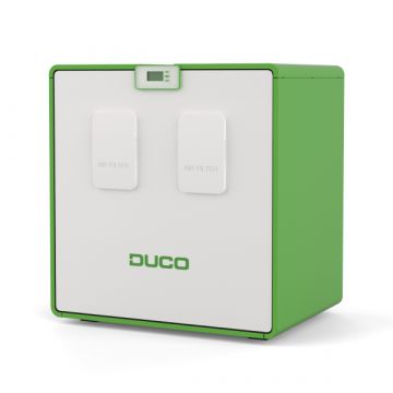 Vooraanzicht van de Duco DucoBox Energy Comfort Plus WTW D450 - Randaarde