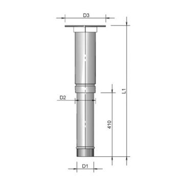 Burgerhout Beluchting Dakdoorvoer Constr 300 Zwart
