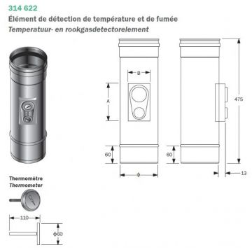 Burgerhout Spg T°-en Rokendetector D.130