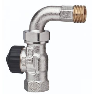 Heimeier V-exact II thermostaatkraan recht + bocht 1/2"