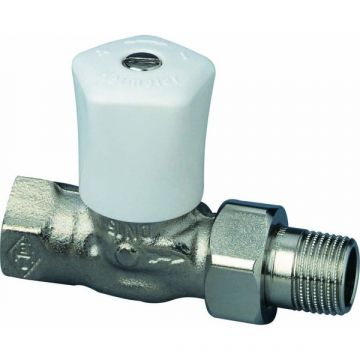 Heimeier radiatorkraan 1/2" recht