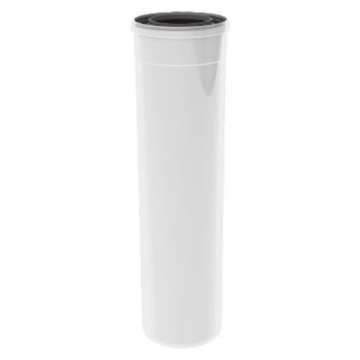 Burgerhout TwinSafe PP rookgaspijp - 60/100mm - 250mm - wit