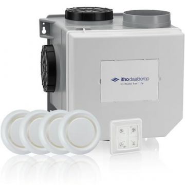 Itho ventilatie-unit CVE-S ECO | Alles-in-1 | Vochtsensor | Eurostekker én Perilex