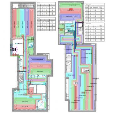 Vloerverwarming legplan - t/m 10 groeps