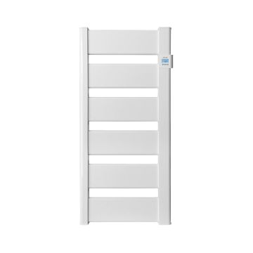 Vooraanzicht van de Masterwatt Vera White badkamerradiator - 750W - H1085 L531
