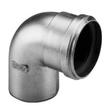 Burgerhout Alu-Fix rookgasbocht 90° - 80 mm - Mugrofix