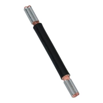 Montagedraad met vertind huls - zwart 6mm² 260mm halogeenvrij 90°C