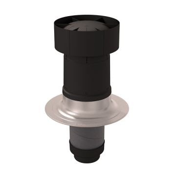 Ubbink Ventus geïsoleerde dakdoorvoer Ø180/200 0° - zwart