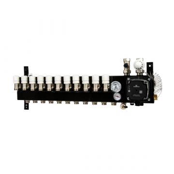 VTE SLIM verdeler vloerverwarming 11-groeps Grundfos pomp