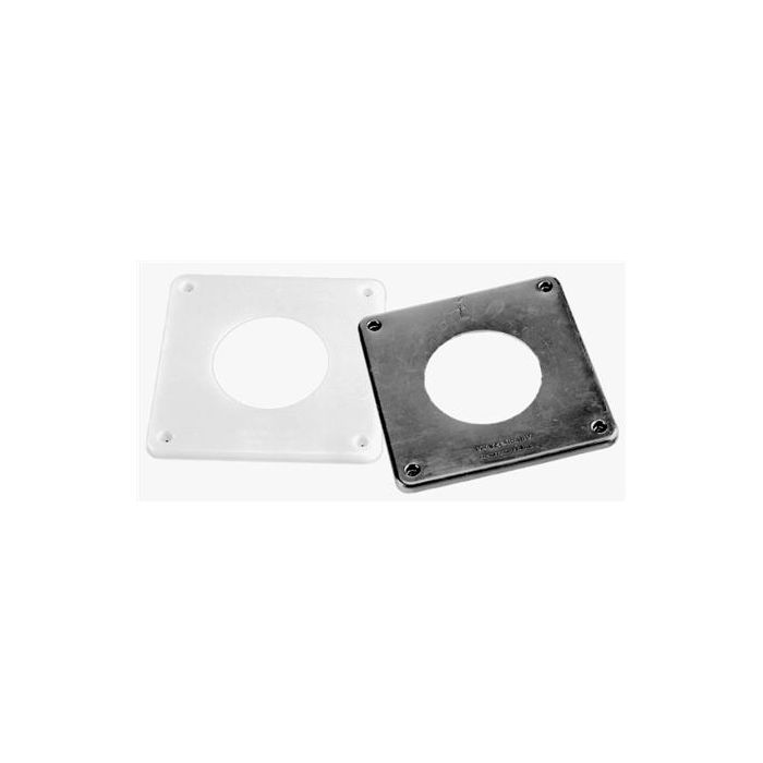 Burgerhout afdekplaat 125 zwart/wit 2 stuks