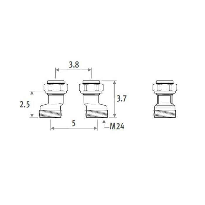 Jaga klemkoppeling 38-50mm PRO ventiel - per stuk