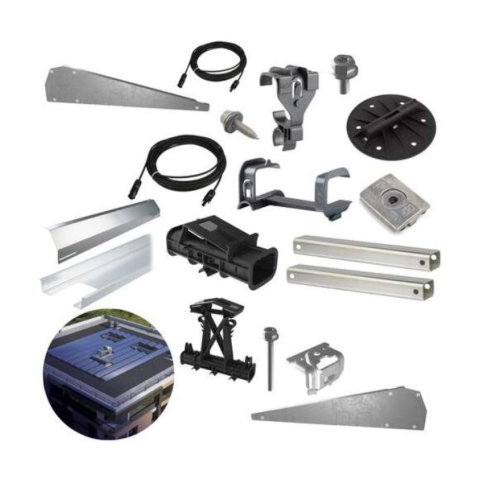 Esdec Flatfix Fusion montagepakket 12 panelen - plat dak - 4x3 landscape