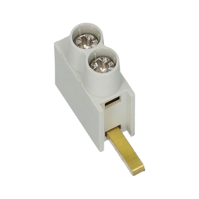 SEP Aftakblok pin grijs 1 fase 2x10mm² laag