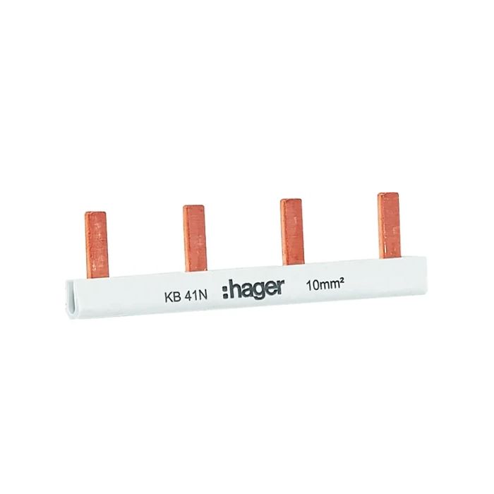Hager kamrail vlak 40A - 10mm² - doos 10 stuks