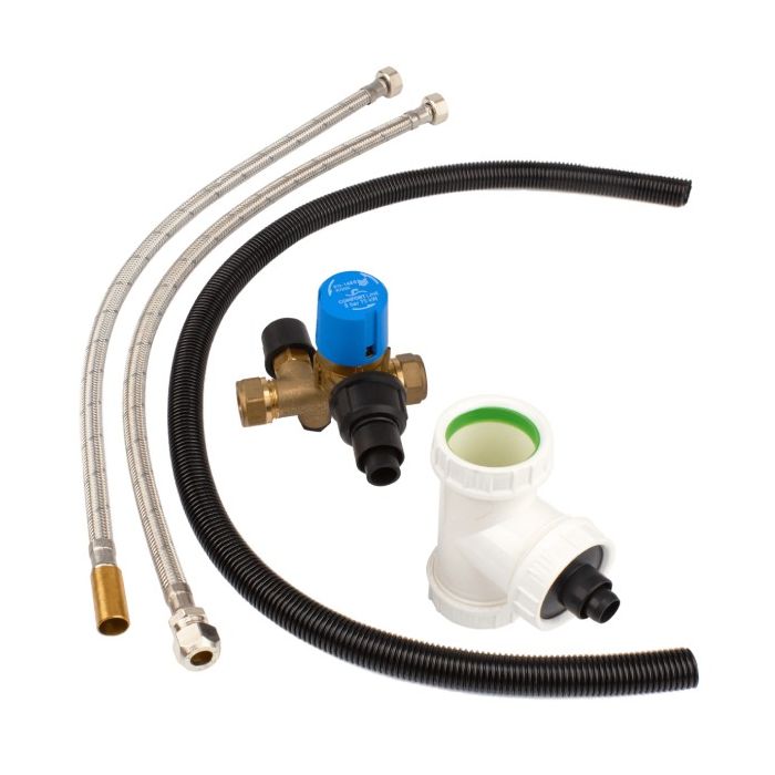 Universele aansluitset voor keukenboiler + inlaatcombinatie