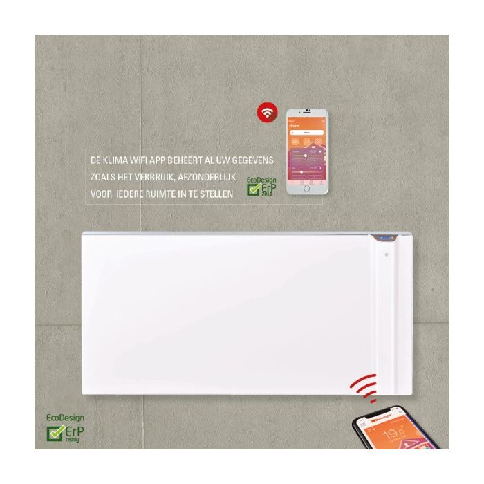 DRL E-Comfort Klima elektrische radiator met WiFi 750W 504x675 mm