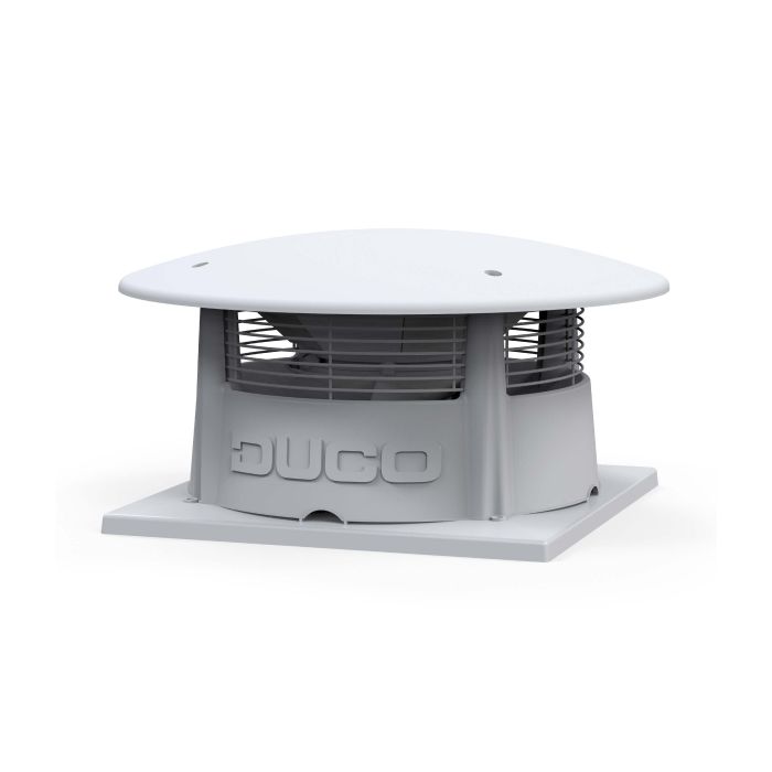 Vooraanzicht van de Duco RoofFan 1800 dakventilator