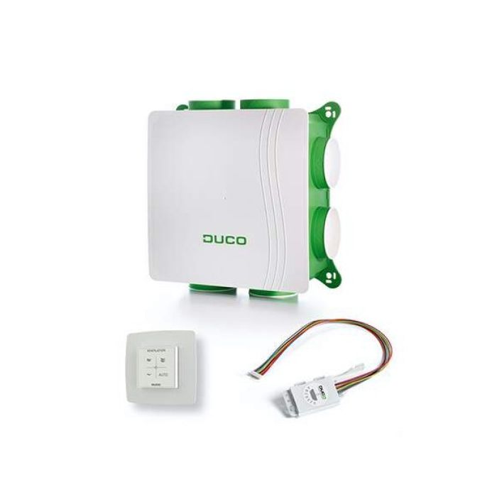Duco DucoBox Silent RH all-in-one ventilatiebox - RF zender en vochtsensor - Eurostekker