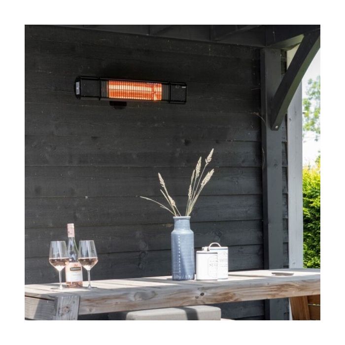 Eurom Heat and Beat Zwart terrasverwarmer - 2000W