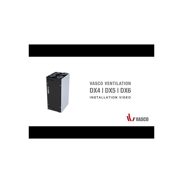 Vasco WTW unit DX6 met RF-schakelaar 600m³/h