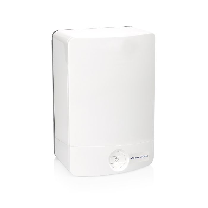 Vooraanzicht van de Itho Daalderop Close-up Smart keukenboiler met een inhoud van 10 liter