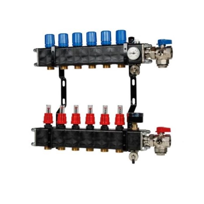 VTE composiet open verdeler - 6 groeps 