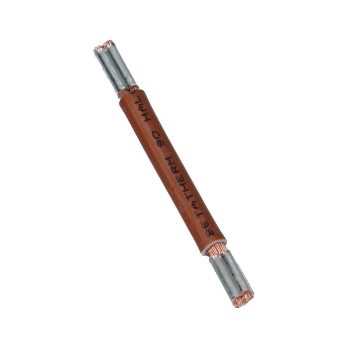 Montagedraad met vertind huls - bruin 6mm² 260mm halogeenvrij 90°C