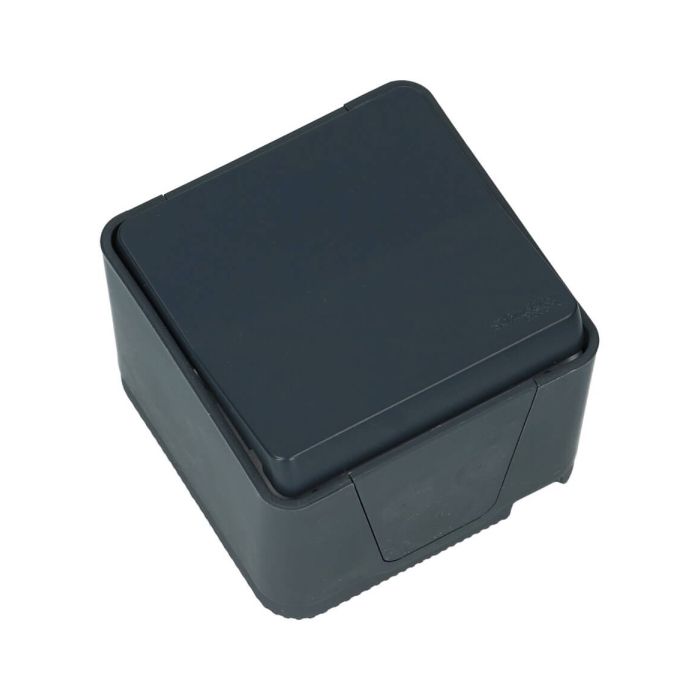 Schneider Electric Mureva IP55 pulsschakelaar grijs