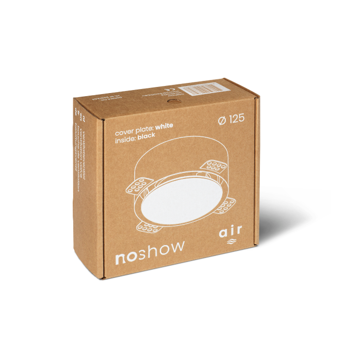 NoShow ventilatieventiel ø125 - zwart