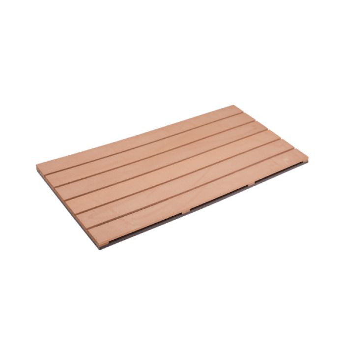 Vooraanzicht van de Evolar onderplaat small - houtkleur