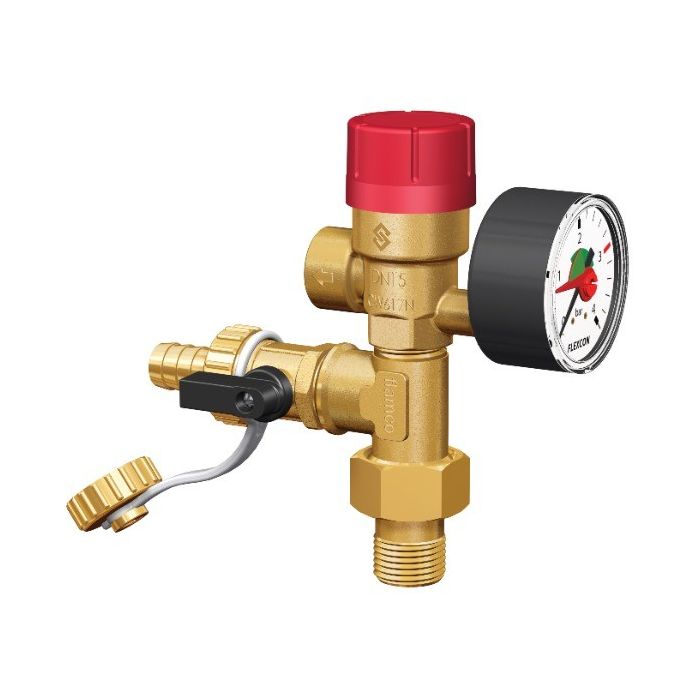 Flamco Prescofiller vulcombinatie  1/2