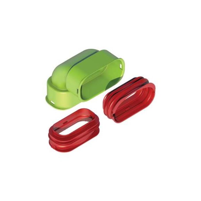 Ubbink Air Excellent AE35sc Bocht 90° verticaal set