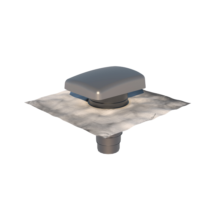 Ubbink RVT 200 ontluchtingspan lood universeel - met adapter - grijs