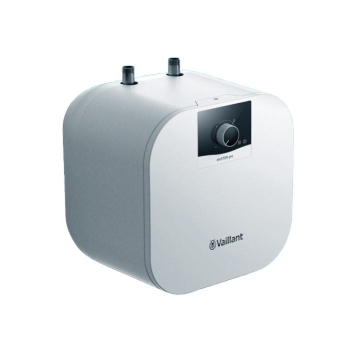 Zijaanzicht Vaillant keukenboiler 10 liter met bovenaansluiting