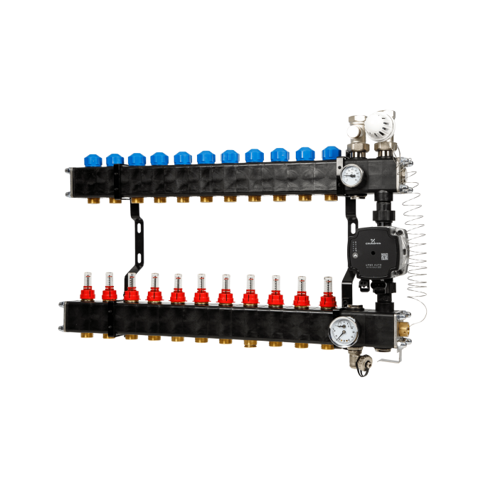 VTE composiet verdeler - pomp Grundfos - 11 groeps