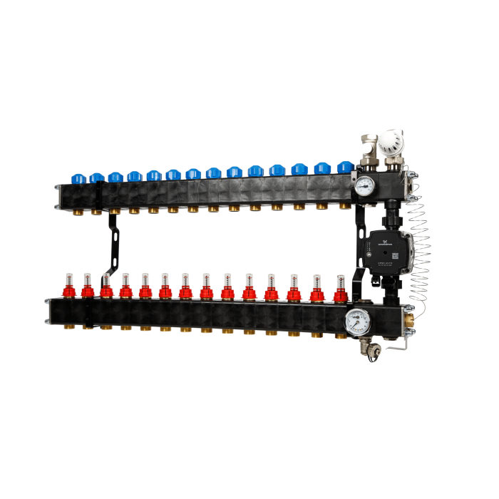 VTE composiet verdeler - pomp Grundfos - 14 groeps