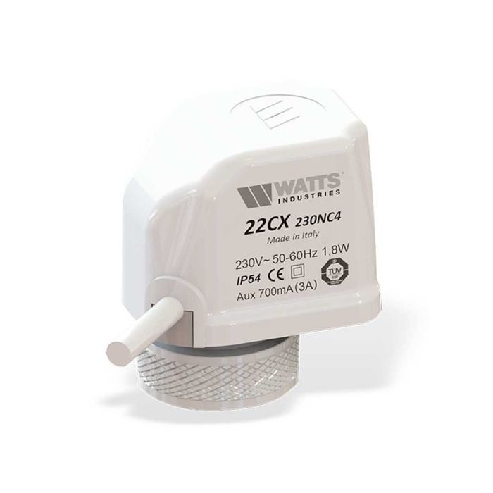 Watts 22CX servomotor voor vloerverwarmingverdeler 230V NC2 - 1,8w